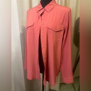 Eddie Bauer Men's Coral Casual Button-Down Shirt